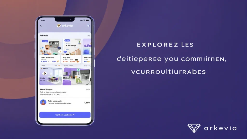 Application Arkevia sur écran de smartphone.